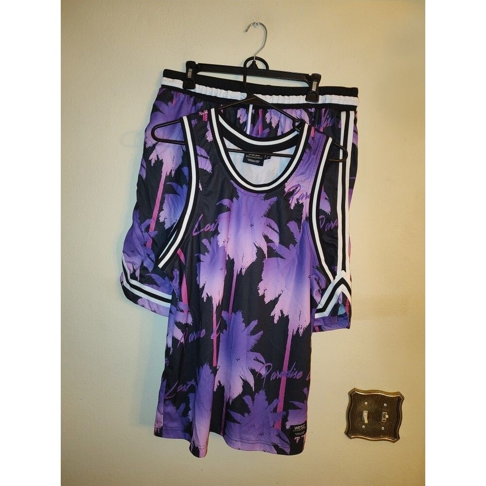 Fit Size L Men's WESC Paradise Lost Graphic Basketball Tank Sz XL & Shots Sz XL